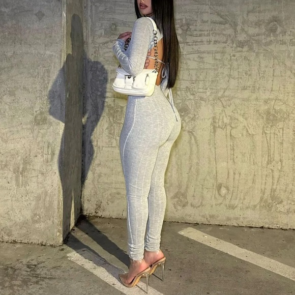 Grey Jumpsuit - Picture 3 of 4